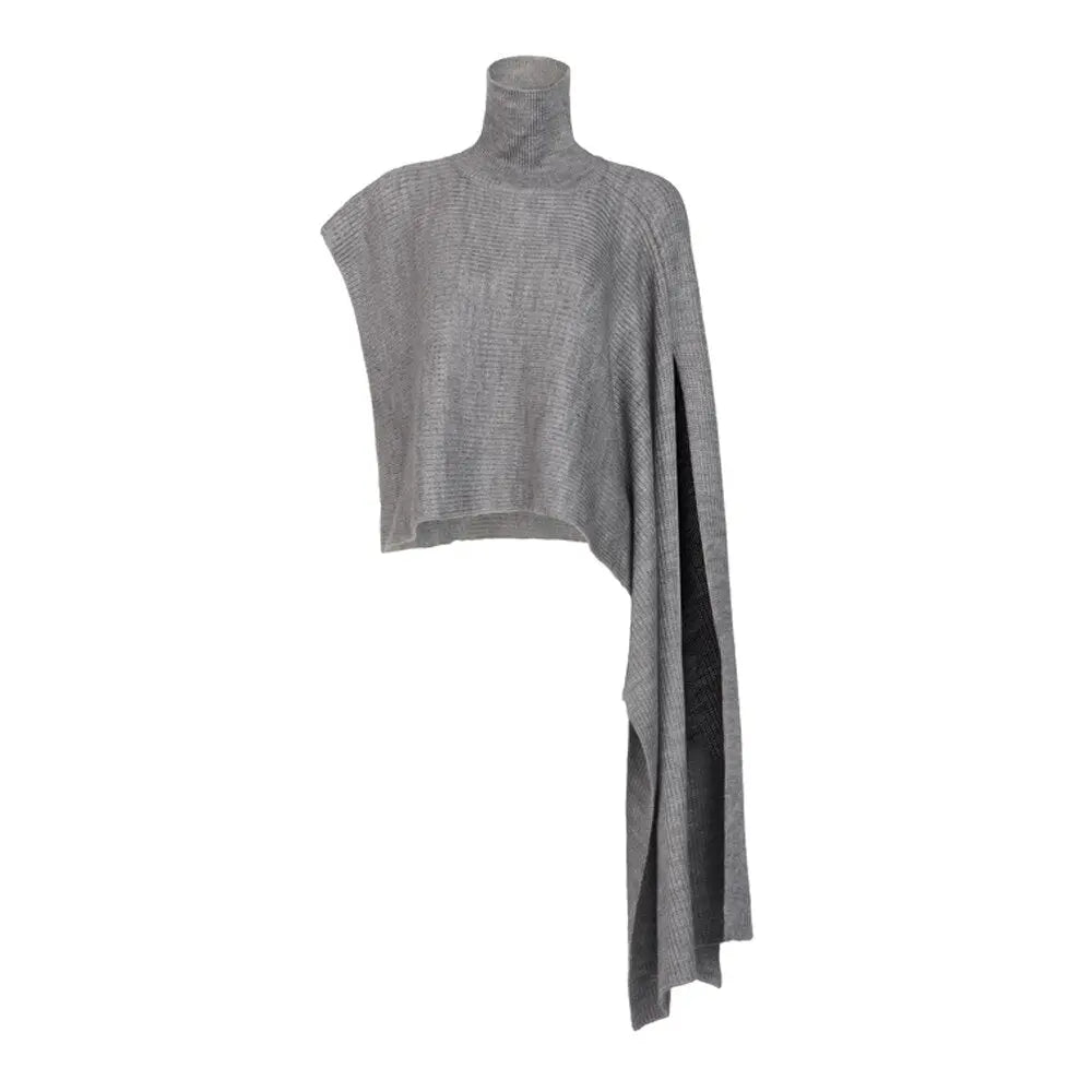 High Neck Sweater Women's Loose Slouchy Shawl Spring Summer New Cape Wool Top eprolo