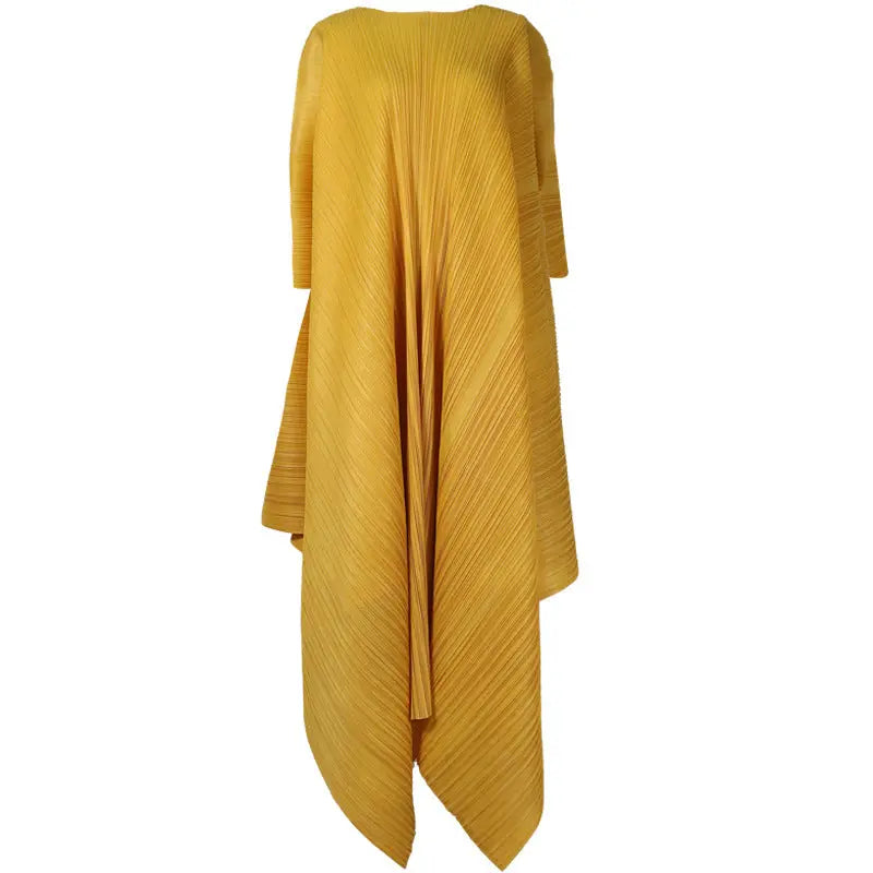 New Evening Dress Large Dress Loose Round Neck Lace Up Irregular Skirt For Women eprolo