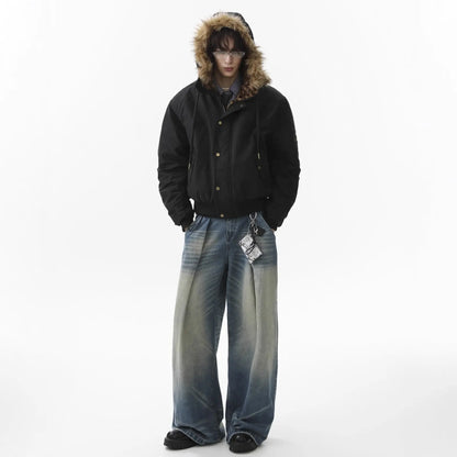 Leopard print collar with fleece and cotton jacket eprolo