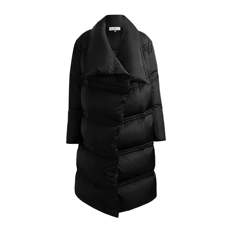 Autumn And Winter New Medium And Large Lapel Warm Thick Down Jacket eprolo