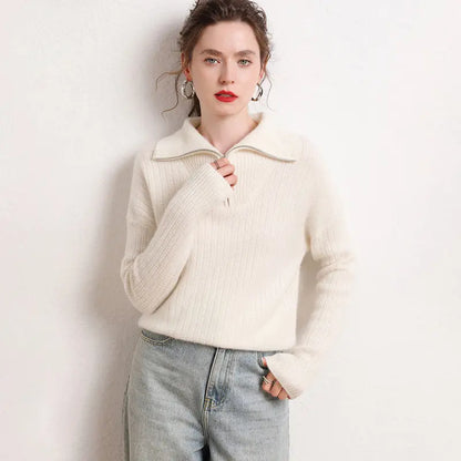 Stand up collar thickened long sleeved pullover knitted base sweater eprolo