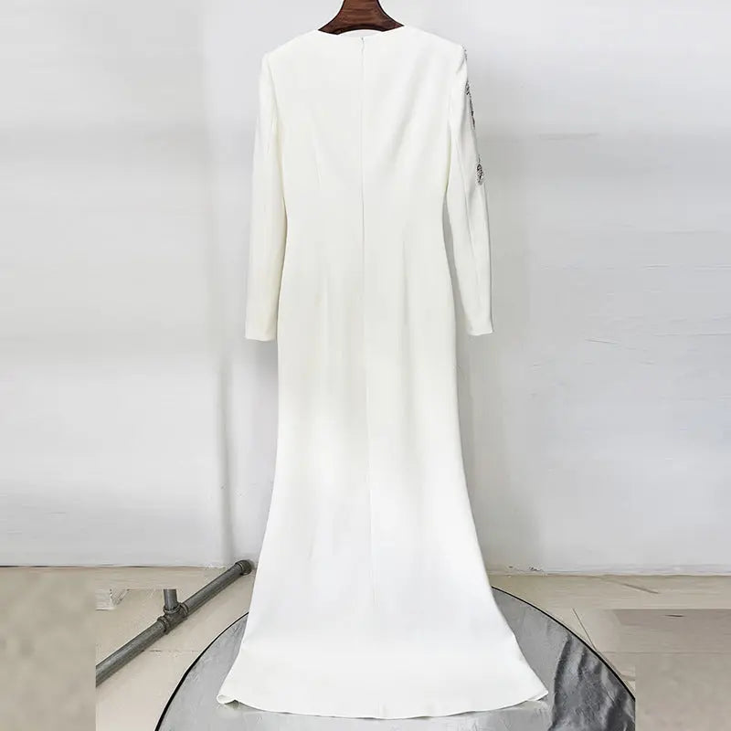 Embroidered and Beaded Long Dress eprolo