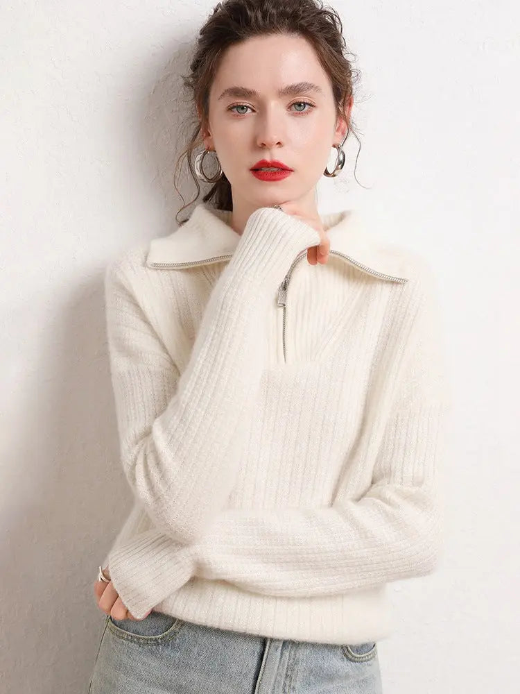 Stand up collar thickened long sleeved pullover knitted base sweater eprolo