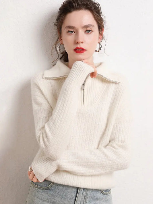 Stand up collar thickened long sleeved pullover knitted base sweater eprolo