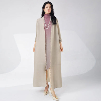 Fashion suit women's gradient color irregular dress loose and thin cardigan long jacket spring and summer eprolo