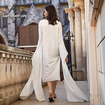 New Summer Clavicle Long-Sleeved Fairy Temperament Dress eprolo