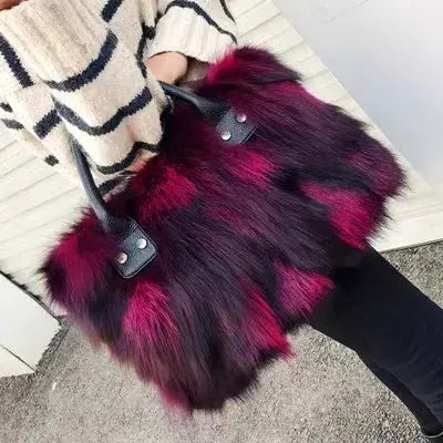Luxry Real Fox Fur Women Handbags Genuine leather Newest Party Multicolour Bags Fox Fur Ladies Shoulder Bag Gift Crossbody bags eprolo