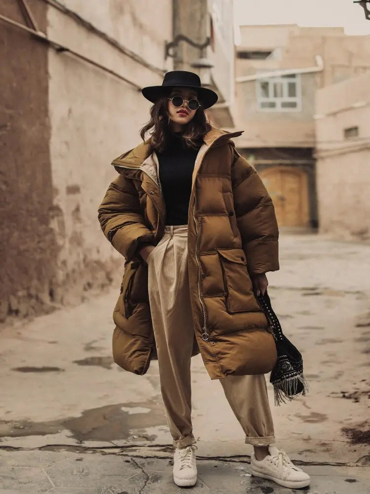 Medium Length Loose Super Thick Down Cotton Jacket For Women's Coat New Winter Bread Jacket eprolo