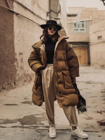 Medium Length Loose Super Thick Down Cotton Jacket For Women's Coat New Winter Bread Jacket eprolo