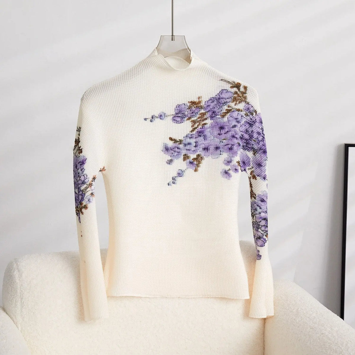 Long Halfskirt Set Women's Fashion Women's Spring New Long Sleeve Pleated T-shirt Pleated Skirt Two Piece Set eprolo