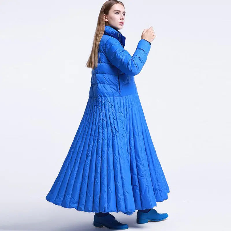 Autumn and Winter Skirt Style Extended Down Women's Coat Blue Large Casual Women's Wear eprolo