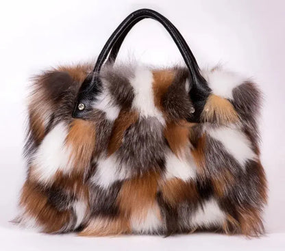 Luxry Real Fox Fur Women Handbags Genuine leather Newest Party Multicolour Bags Fox Fur Ladies Shoulder Bag Gift Crossbody bags eprolo