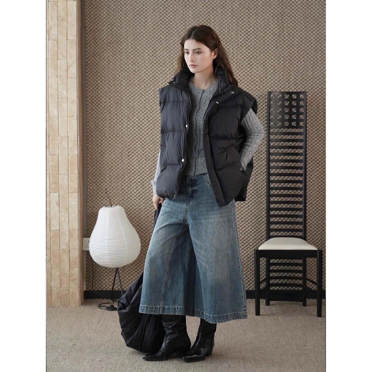 Fashion Winter Vest with Backpack Style White Duck Down Sleeveless Layered Slim FitWarm Women's Outerwear eprolo