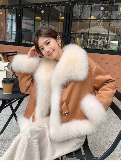 Winter New Fox Fur Grass Small Short Coat eprolo