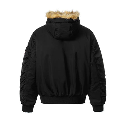 Leopard print collar with fleece and cotton jacket eprolo