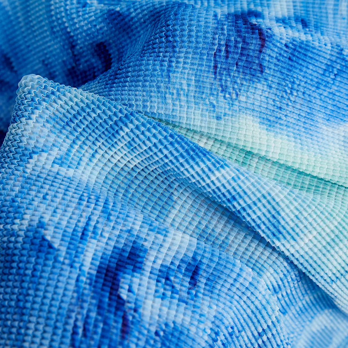 Printed Wave Pleated 2 Pieces Set Women's Turtleneck Long Sleeves Slim Tops High Wasit Fold Skirts Female eprolo