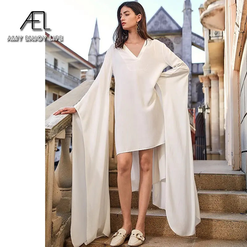 New Summer Clavicle Long-Sleeved Fairy Temperament Dress eprolo