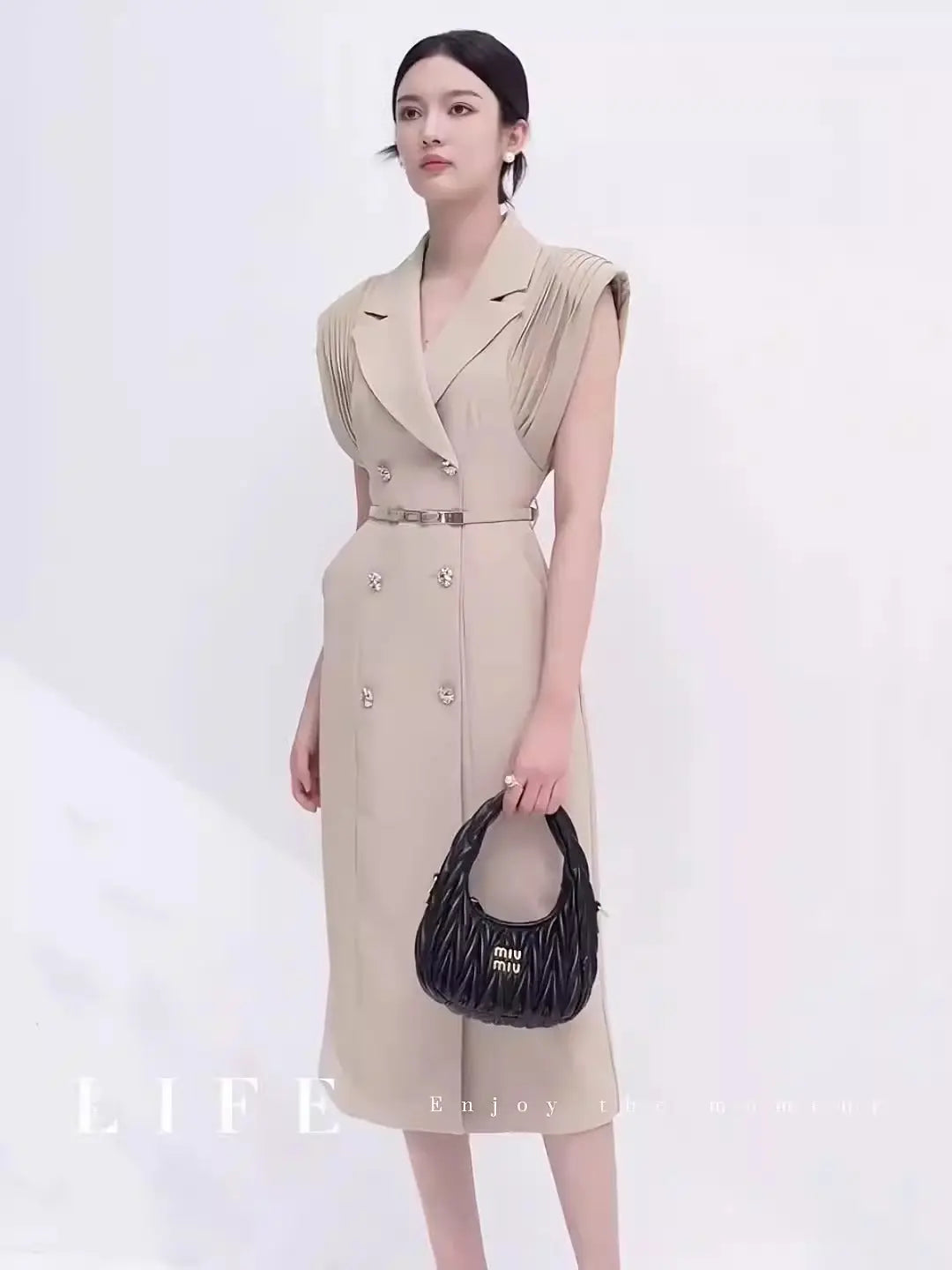 Commuting temperament, professional femininity, light luxury waist dress for women eprolo