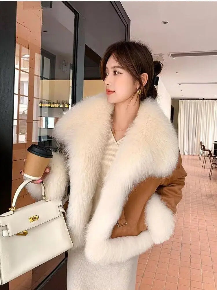 Winter New Fox Fur Grass Small Short Coat eprolo