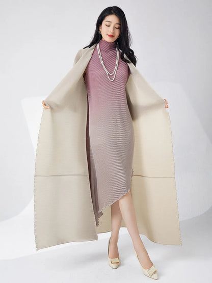 Fashion suit women's gradient color irregular dress loose and thin cardigan long jacket spring and summer eprolo