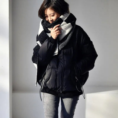 Korean Fashion Grid Wool Blended Long Section Comfortable Warm Scarf Big Shawl eprolo