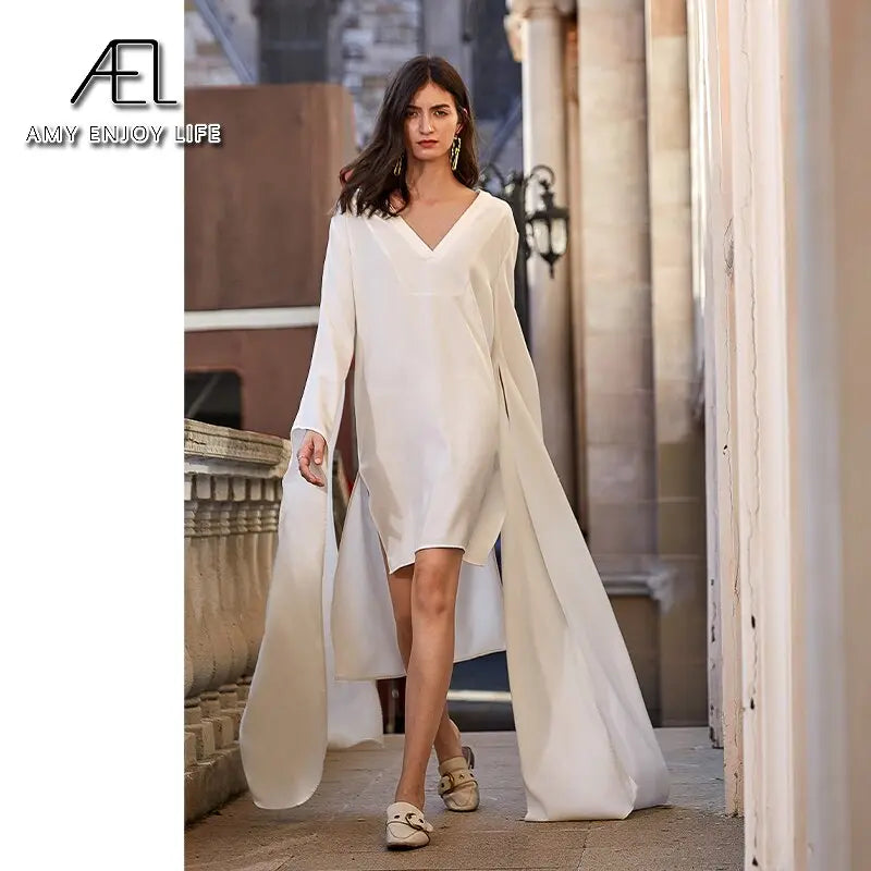 New Summer Clavicle Long-Sleeved Fairy Temperament Dress eprolo