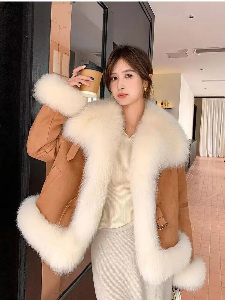 Winter New Fox Fur Grass Small Short Coat eprolo