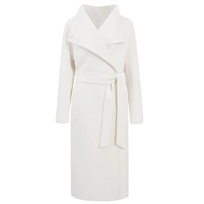 French White Double-Sided Suiting Slim Waist Woolen Coat Winter Premium Woolen Coat eprolo