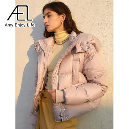 Autumn And Winter Design Sense Of A Variety Of Ways To Wear Medium-Length Jacket Down Jacket eprolo