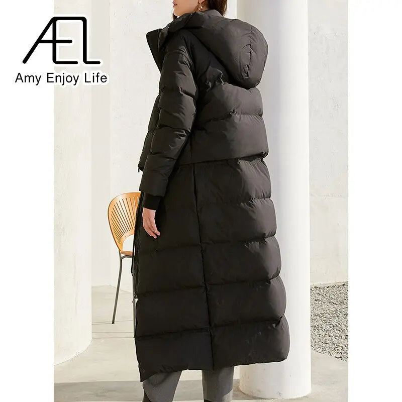 Autumn And Winter Design Sense Of A Variety Of Ways To Wear Medium-Length Jacket Down Jacket eprolo