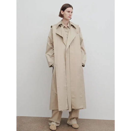 Minimally sophisticated detachable hat long jacket eprolo