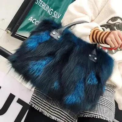 Luxry Real Fox Fur Women Handbags Genuine leather Newest Party Multicolour Bags Fox Fur Ladies Shoulder Bag Gift Crossbody bags eprolo