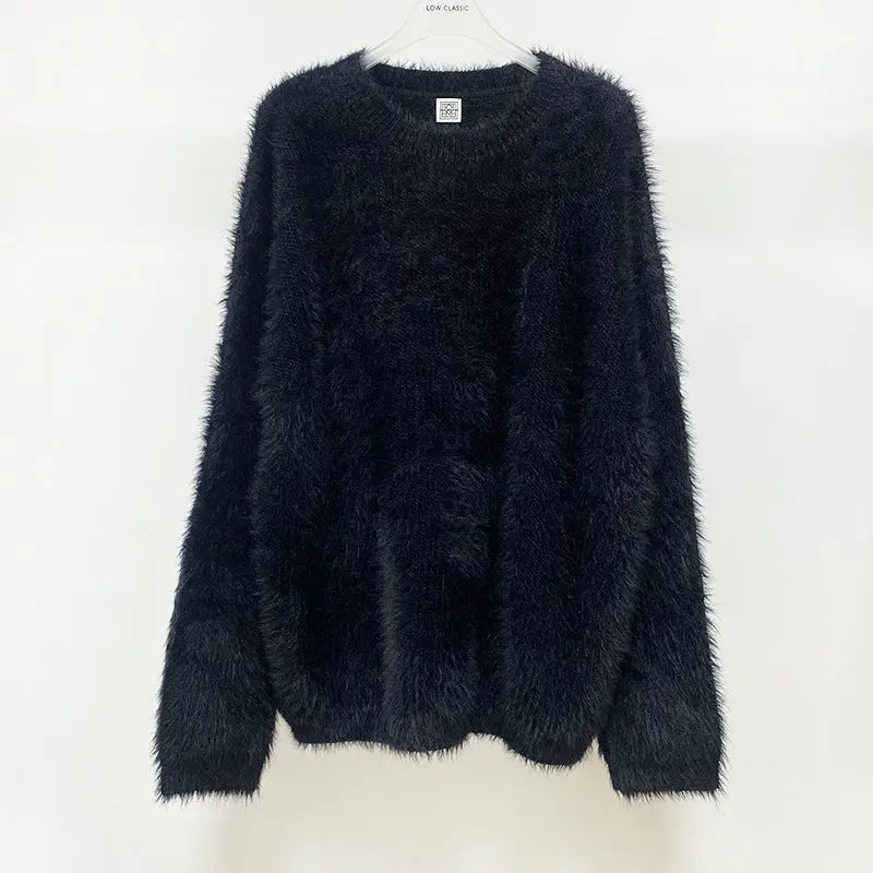Trendy High Quality Lambswool Knitting Solid Color Sweaters Women Casual Loose Pullover Female Fashion eprolo