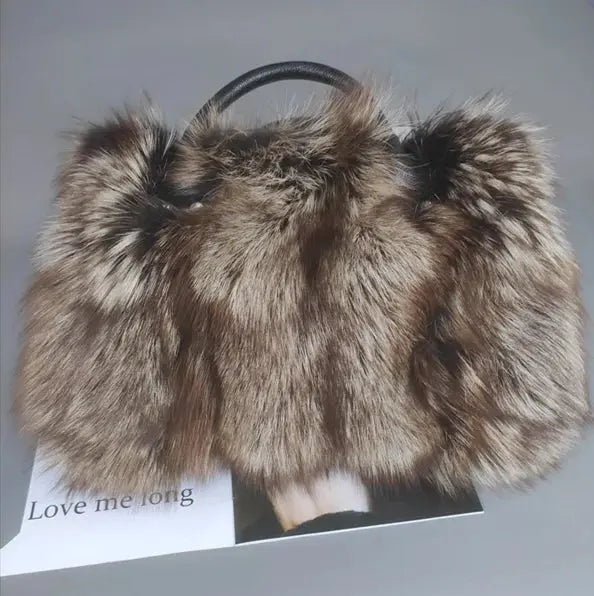 Luxry Real Fox Fur Women Handbags Genuine leather Newest Party Multicolour Bags Fox Fur Ladies Shoulder Bag Gift Crossbody bags eprolo