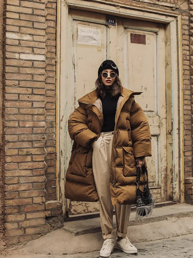 Medium Length Loose Super Thick Down Cotton Jacket For Women's Coat New Winter Bread Jacket eprolo