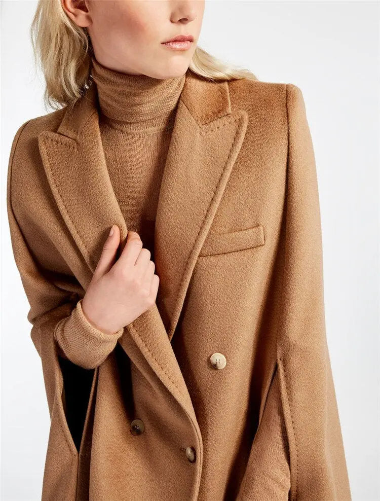 AEL Fashion Oversized Women Double Face Cloak Woolen Coat 2018 Hight Quality with Lengthen Thickening Keep Warm Winter Overcoat eprolo