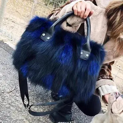 Luxry Real Fox Fur Women Handbags Genuine leather Newest Party Multicolour Bags Fox Fur Ladies Shoulder Bag Gift Crossbody bags eprolo