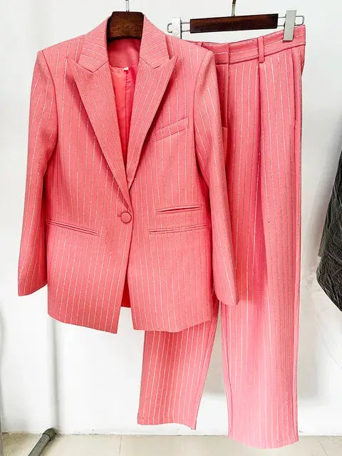 Hot diamond suit jacket and pants set two-piece set eprolo