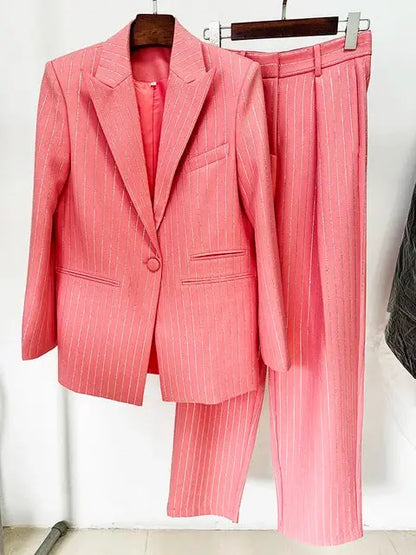 Hot diamond suit jacket and pants set two-piece set eprolo