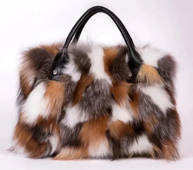 Luxry Real Fox Fur Women Handbags Genuine leather Newest Party Multicolour Bags Fox Fur Ladies Shoulder Bag Gift Crossbody bags eprolo
