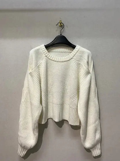 Lazy pullover design simple sweater hollowed out knit sweater eprolo