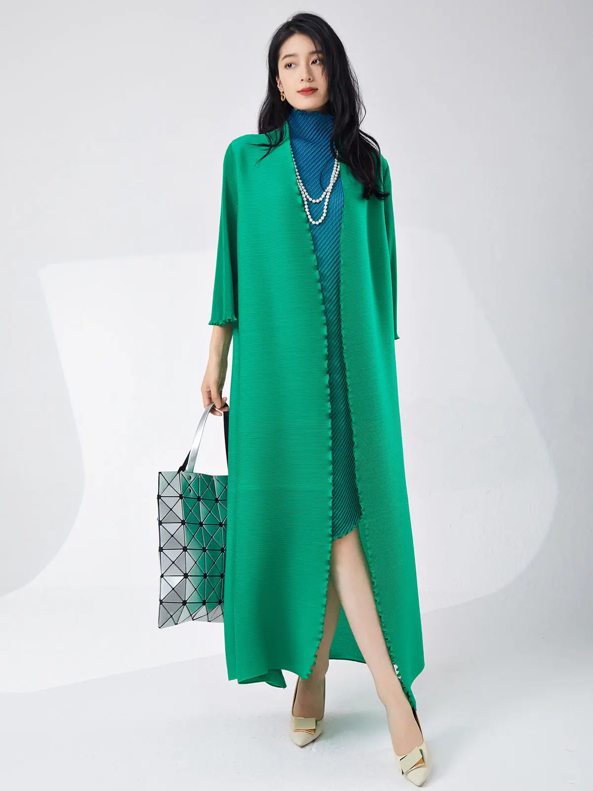 Fashion suit women's gradient color irregular dress loose and thin cardigan long jacket spring and summer eprolo