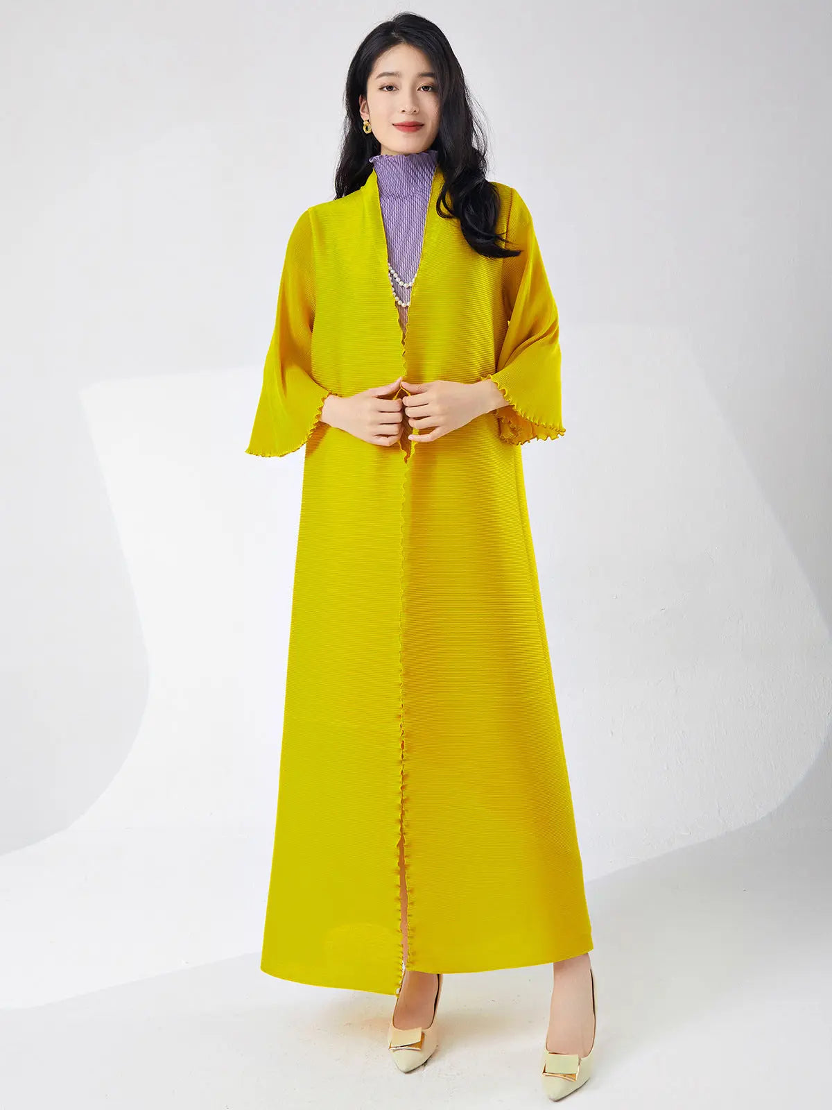 Fashion suit women's gradient color irregular dress loose and thin cardigan long jacket spring and summer eprolo